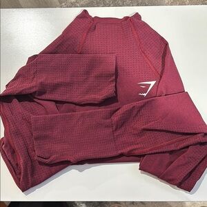 Gymshark Burgundy Long Sleeve Top